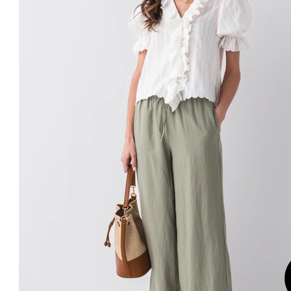 NWT Z Supply Wide Leg Linen Pants - Picture 3 of 3